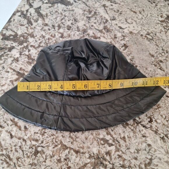 ANTHROPOLOGIE | Black Faux Leather Bucket Hat  one size - Picture 8 of 8